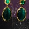 Tourmaline verte boucles oreilles